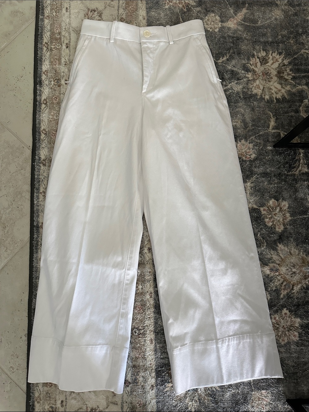 SPANX Wide Leg Crop Stretch Twill Ankle Pants